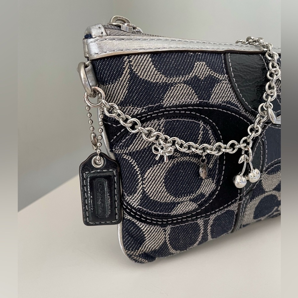 Coach Denim Pouch | Wristlet Mini Bag - Picture 11 of 15